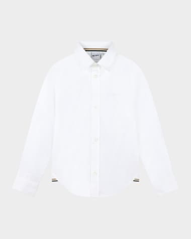 BOSS Boy's Classic Button Down Shirt, Size 4-5
