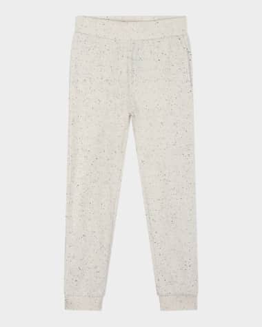 Kenzo Kid's Speckled Logo-Embroidered Sweatpants, Size 2-5