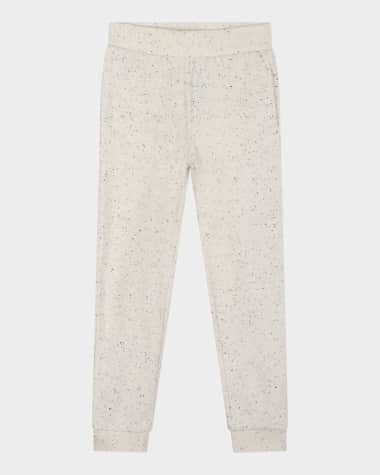 Kenzo Kid's Speckled Logo-Embroidered Sweatpants, Size 6-8