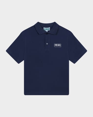 Kenzo Boy's Classic Logo-Print Polo Shirt, Size 2-5