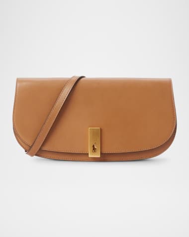 Polo Ralph Lauren Medium Sport Flap Leather Clutch Bag