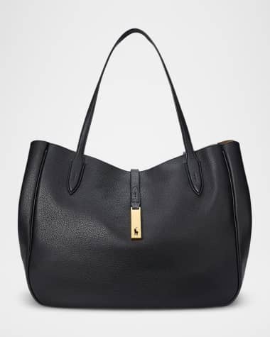 Polo Ralph Lauren Medium Grain Leather Tote Bag