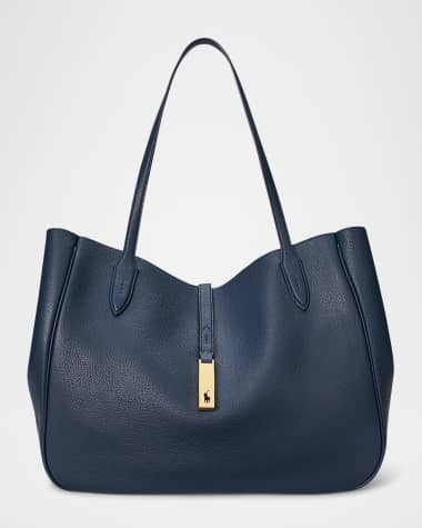 Polo Ralph Lauren Medium Grain Leather Tote Bag