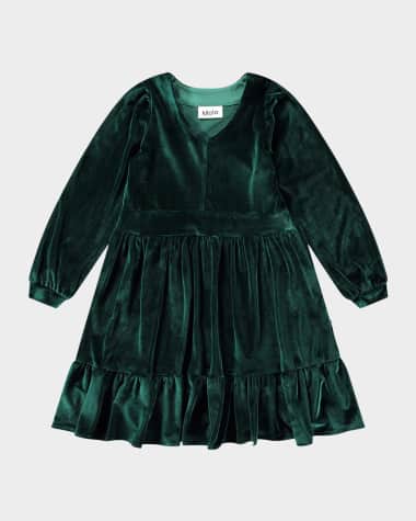 Molo Girl's Calanthe V-Neck Dress, Size 3T-6