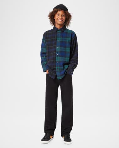 Molo Boy's Remon Two-Toned Button Up Shirt, Size 7-12