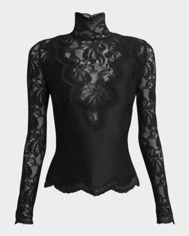 Rabanne High-Neck Lace Blouse