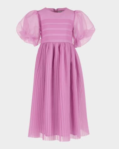 Mama Luma Girl's Flowy A-Line Organza Dress, Size 3T-12