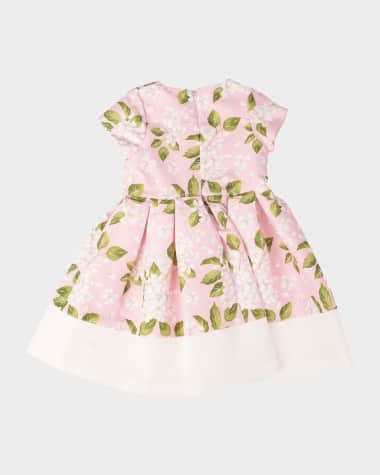 Mama Luma Girl's Rose-Print Dress W/ Rose Applique, Size 3T-12