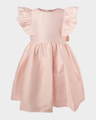 Mama Luma Girl's Shimmery Ruffle A-Line Dress, Size 3T-12