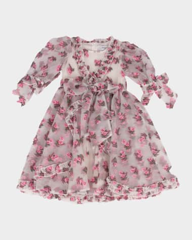 Mama Luma Girl's Puff Sleeve Floral-Print Dress, Size 3T-12