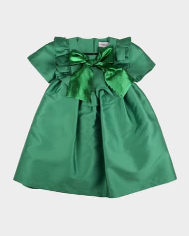 Mama Luma Girl's Dress W/ Oversized Bow, Size 3T-12