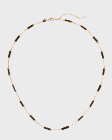 Frederic Sage 14K Yellow Gold 17-Station Inlay Necklace