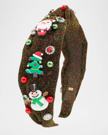 Bari Lynn Girl's Knot Headband W/ Holiday Charms & Jewels