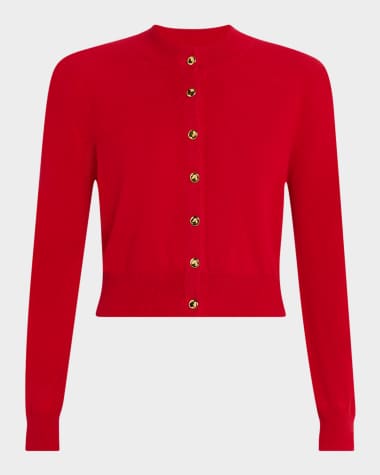 Brandon Maxwell Shrunken Cashmere Cardigan