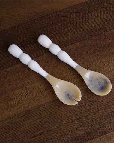 Beatriz Ball Resin Rio Bubble Salad Servers, Set of 2