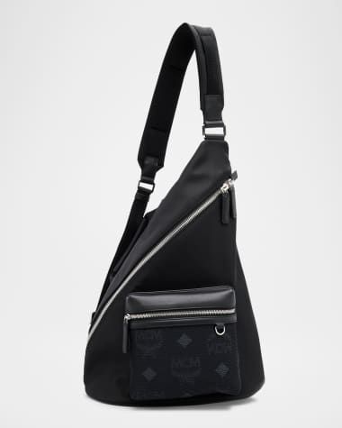 MCM Men's Aren Nylon and Leather Sling Bag