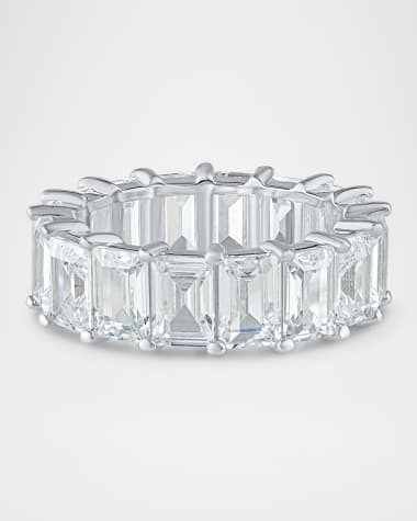 Golconda by Kenneth Jay Lane Emerald Cubic Zirconia Eternity Band Ring