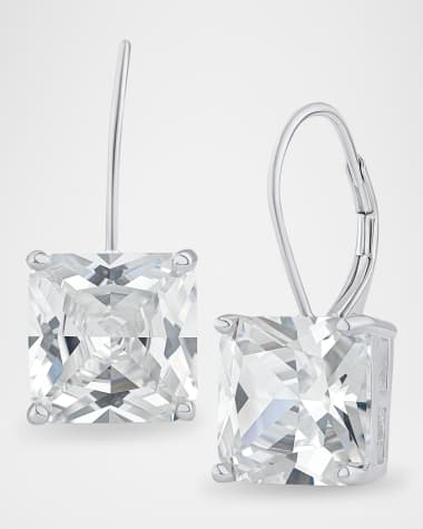 Golconda by Kenneth Jay Lane Princess Cubic Zirconia Glam Earwire Earrings