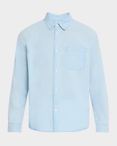 FRAME Men's Chambray Button-Down Shirt