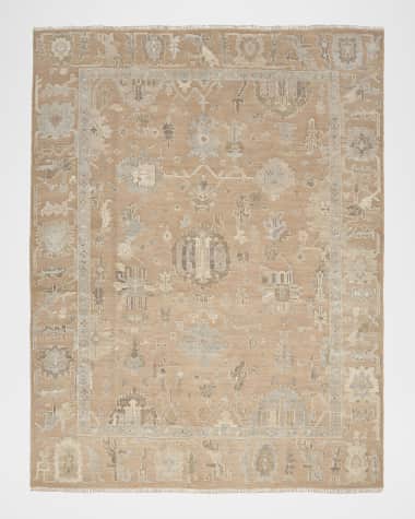 Nourison Whispers Mauve Hand-Knotted Rug, 8' x 10'
