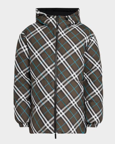 Burberry Men's Reversible EKD Check Puffer Jacket