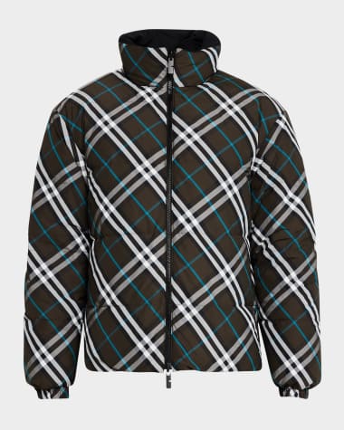 Burberry Men's Check Down Jacket