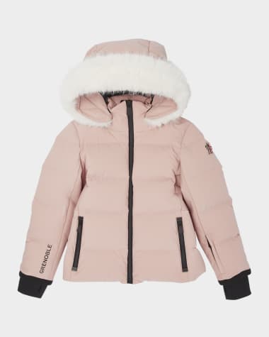 Moncler Grenoble Girl's New Guyane Technical Puffer Ski Jacket, Size 8-14