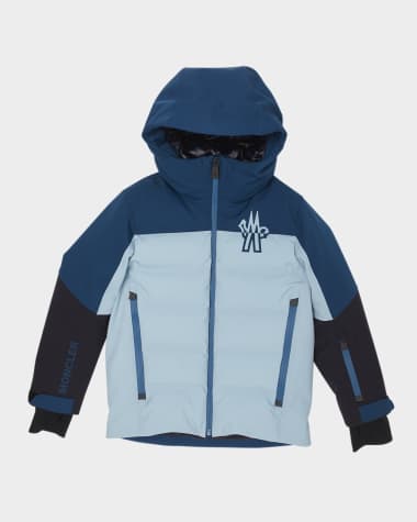 Moncler Grenoble Boy's New Montmiral Colorblock Technical Ski Jacket, Size 8-14