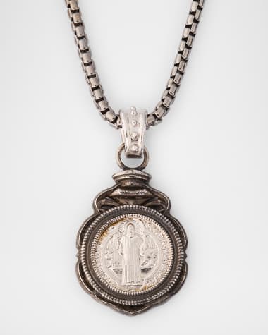 Armenta Men's Sterling Silver Pendant Necklace