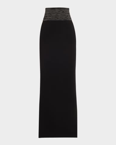 Sergio Hudson Long Cummberbund Evening Skirt