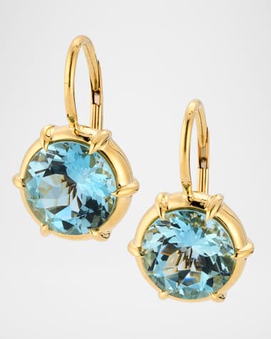 Rahaminov Diamonds 18K Yellow Gold Aquamarine Eliz Drop Earrings
