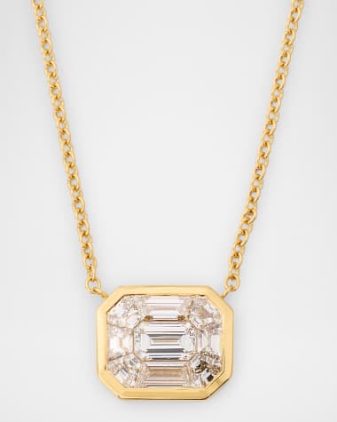 Rahaminov Diamonds 18K Yellow Gold Mixed Diamond Necklace