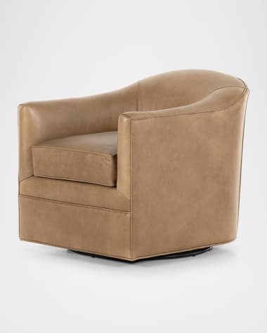 Four Hands Quinton Leather Swivel Chair