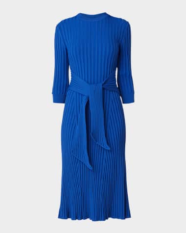 Shoshanna Lillian Waist-Tie Midi Dress