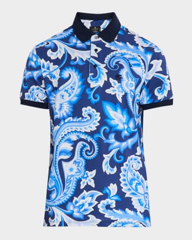 Etro Men's Paisley Polo Shirt