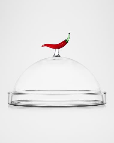 ICHENDORF Vegetables Chili Pepper Dome with Dish