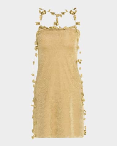 Cult Gaia Alonza Metallic Knit Mini Dress