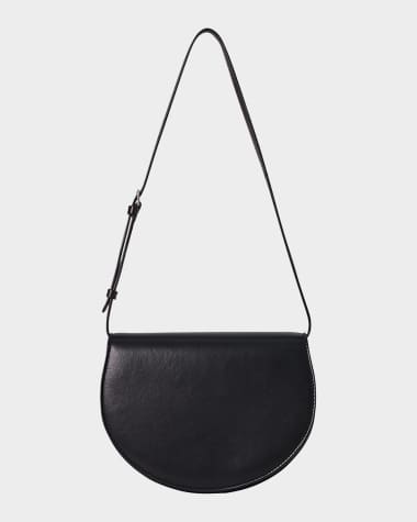 THE ROW Canteen Saddle Shoulder Bag in Napa Leather