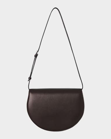 THE ROW Canteen Saddle Shoulder Bag in Napa Leather