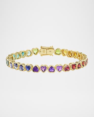 Emily P. Wheeler I Heart Rainbows Bracelet in 18K Yellow Gold, 7"