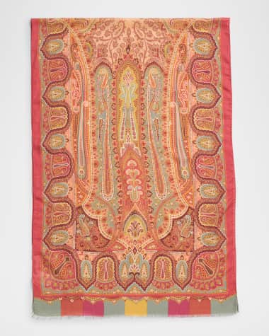 Etro Men's Cashmere Patterned Scarf