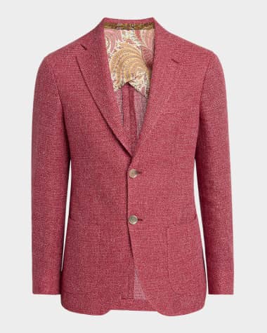Etro Men's Lightweight Linen-Silk Sport Coat