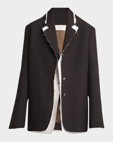 THE ROW Lysandre Layered Frayed-Trim Jacket