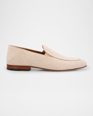 Stuart Weitzman Men's Briggs Linen Venetian Loafers