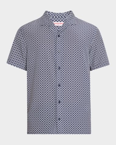 Orlebar Brown Men's Hibbert Roda Geometric Camp Shirt
