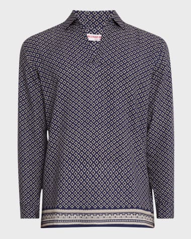 Orlebar Brown Men's Solmio Night Iris Relaxed Pullover Shirt