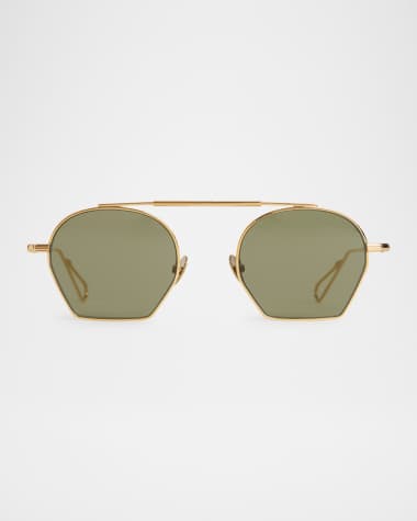 AHLEM Chaillot Metal & Nylon Round Sunglasses