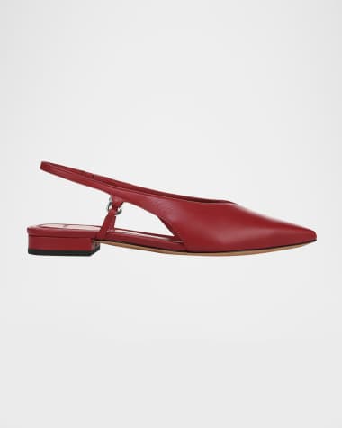 Vince Ines Leather Slingback Ballerina Flats