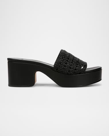 Vince Margo Crochet Leather Platform Sandals