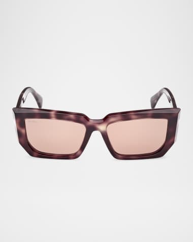 Max Mara Acetate Rectangle Sunglasses